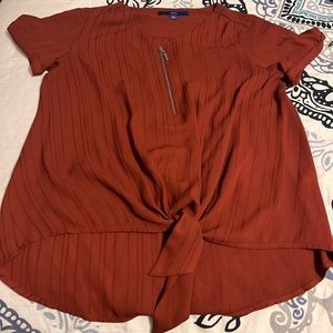 New size xs brigands shirt with zipper detail